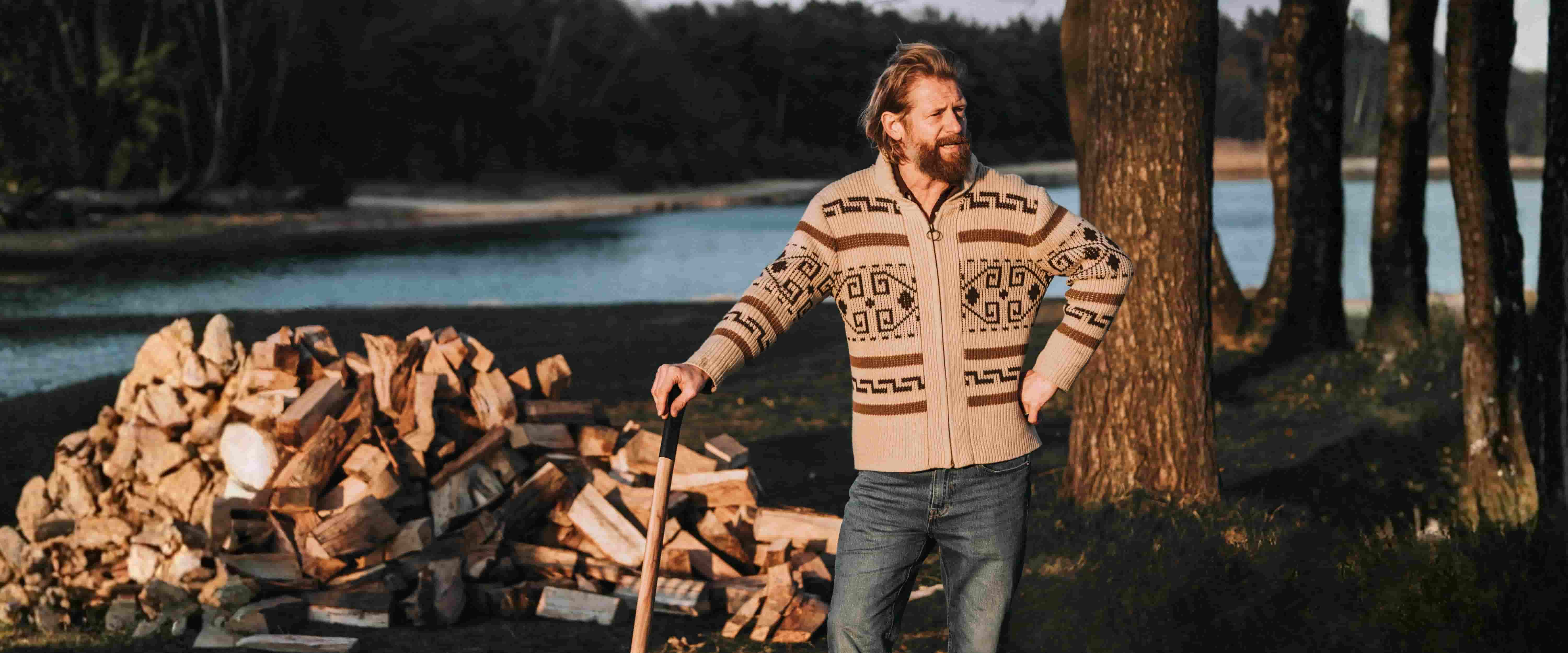 Haardhout opgestapeld