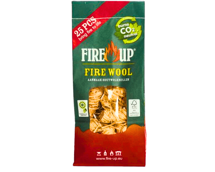 Houtwol 25 stuks zak Fire-Up